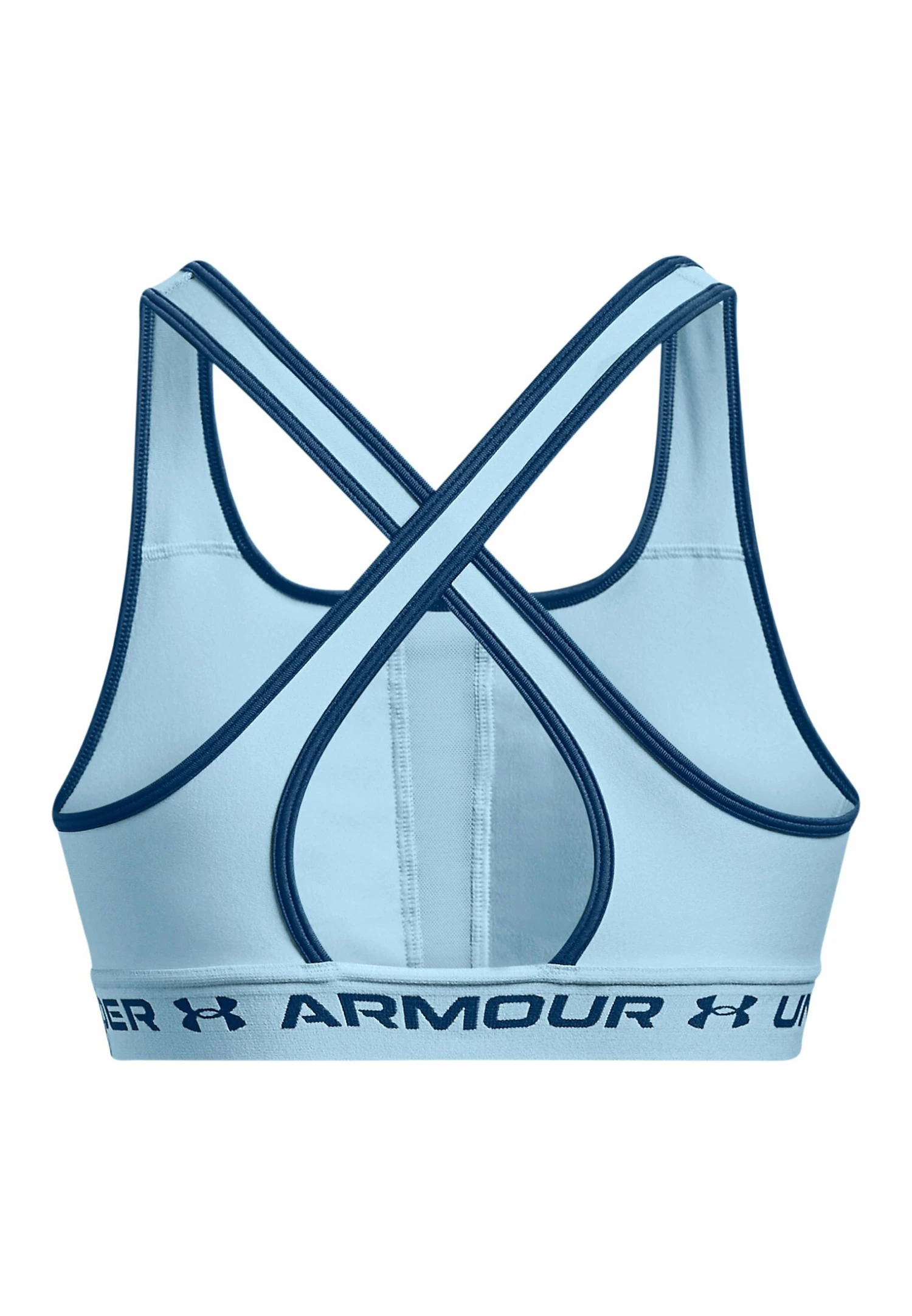 Under Armour Crossback Mid- Medium Support Sports Bra - Blizzard - Image 5