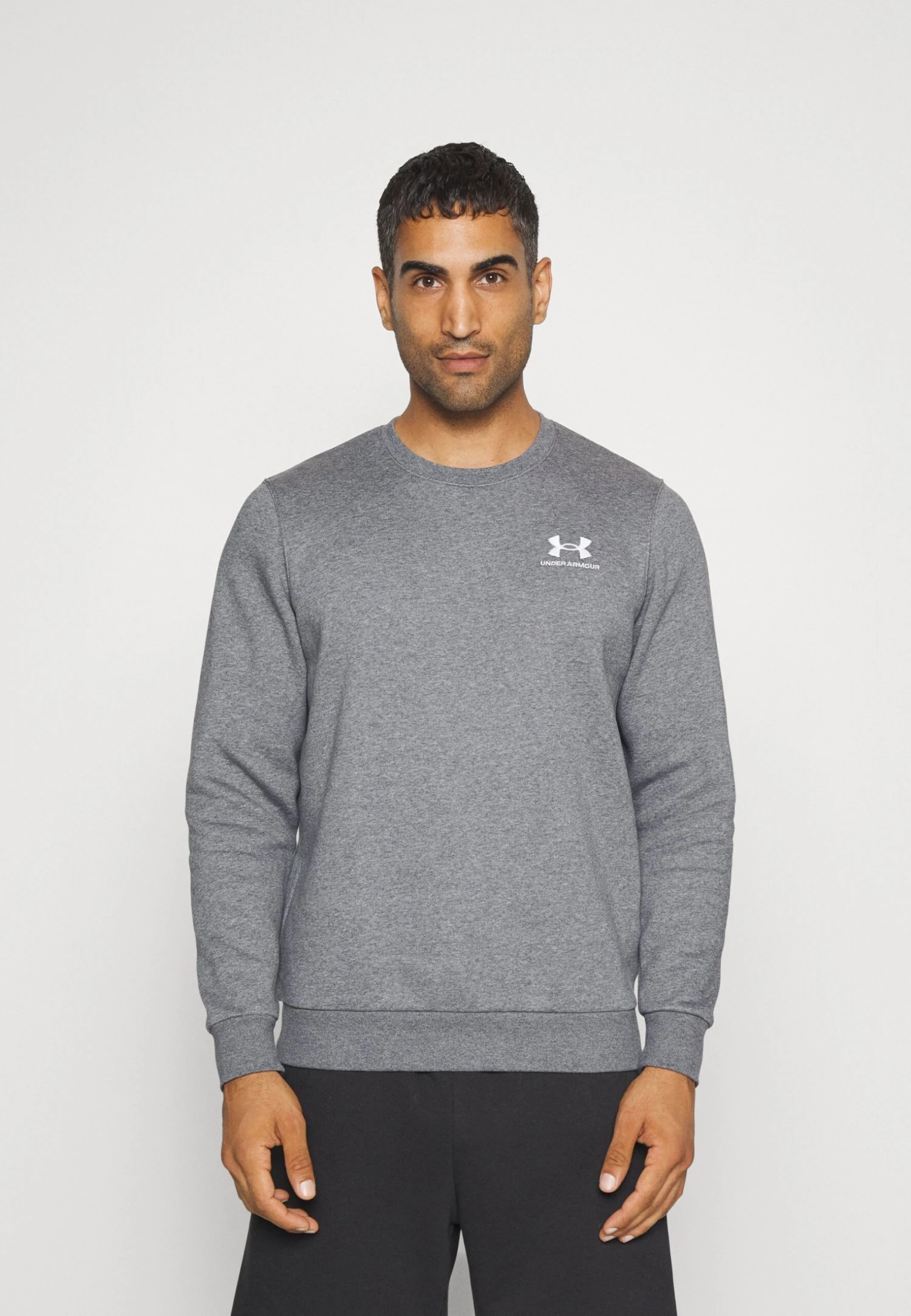 Under Armour Essential Crew - Sweatshirt - Pitch Gray Medium Heather/White