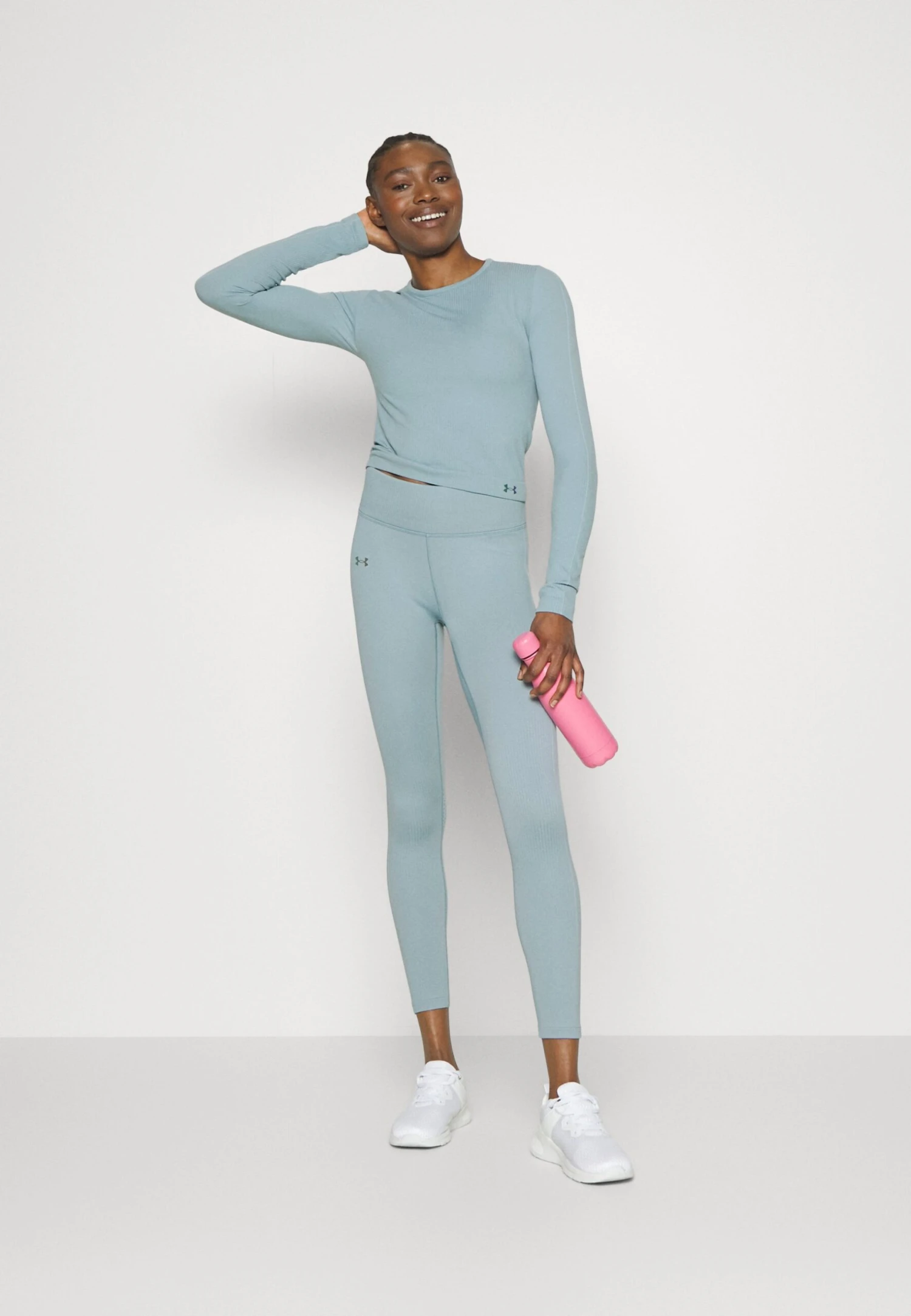 Under Armour Rush Seamless - Long Sleeved Top - Harbor Blue/Downpour Gray/Iridescent - Image 2