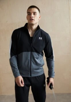 Under Armour Fashion Jacket - Zip-Up Sweatshirt - Black/Pitch Gray/White