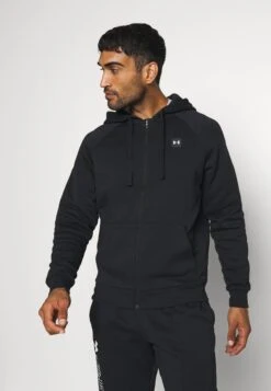 Under Armour Rival Hoodie - Zip-Up Sweatshirt - Black/Onyx White