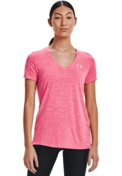 Under Armour Tech Twist - Sports T-Shirt - Cerise / Pink Lemonade / Metallic Silver