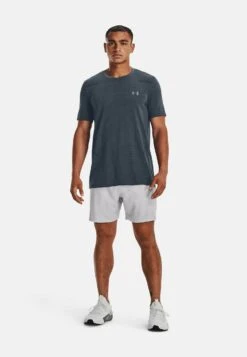 Under Armour Seamless Grid - Sports T-Shirt - Downpour Gray