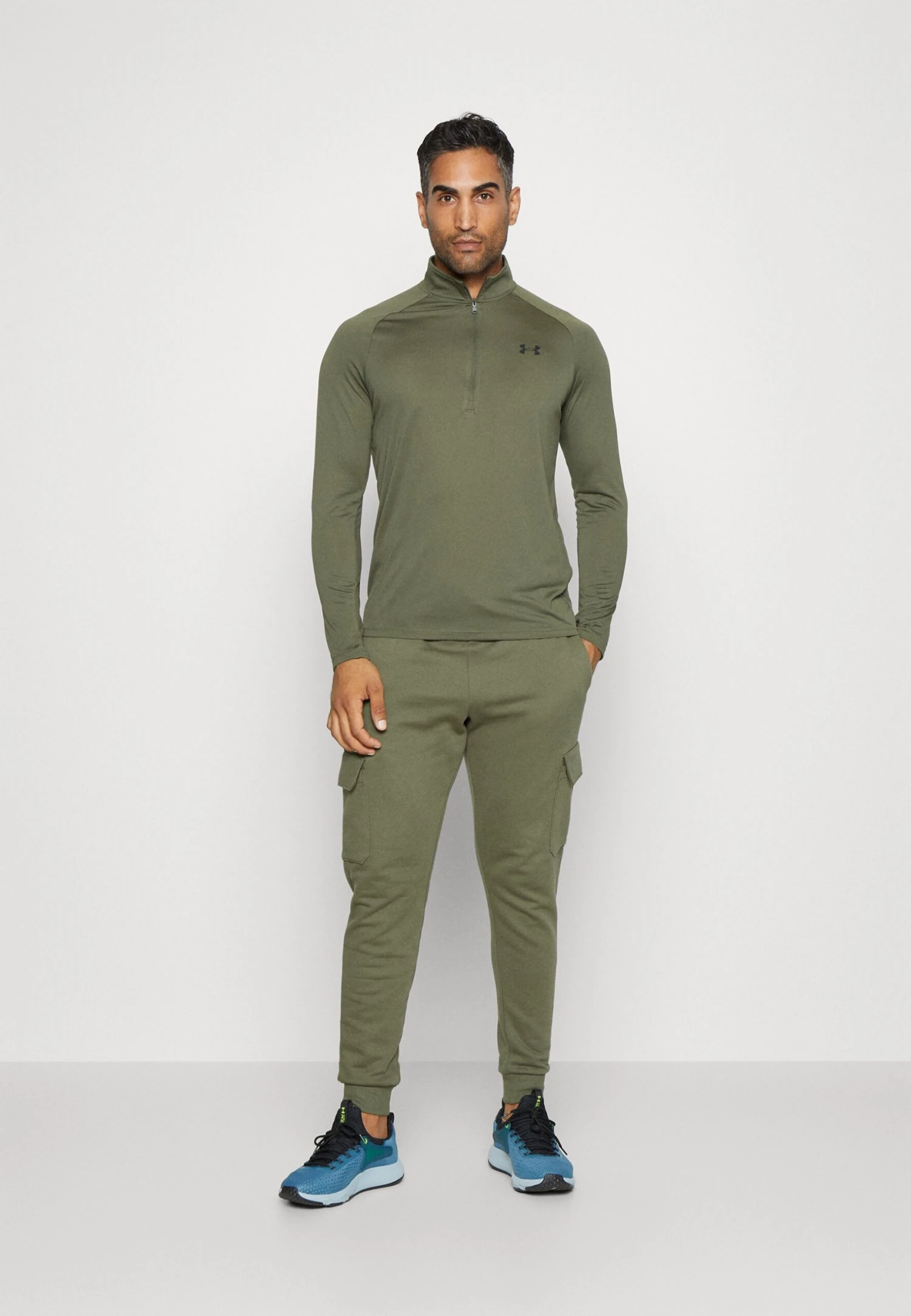 Under Armour Rival Jogger - Tracksuit Bottoms - Marine Od Green/White - Image 2