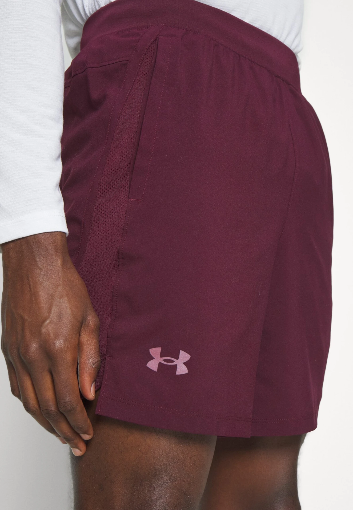 Under Armour Launch - Sports Shorts - Dark Maroon - Image 6