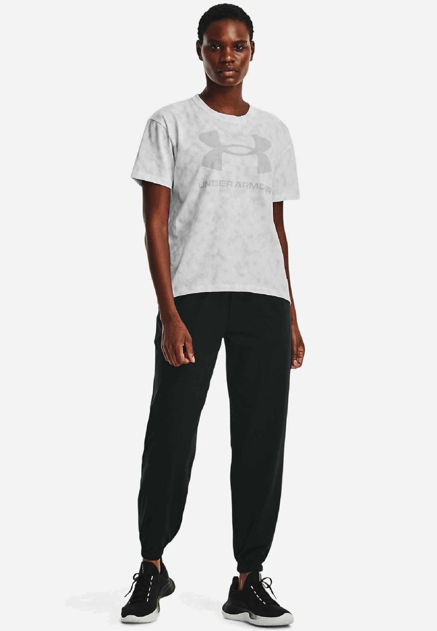 Under Armour Short-Sleeve Graph Ua Logo Aop Heavyweight Ss - Print T-Shirt - White - Image 2